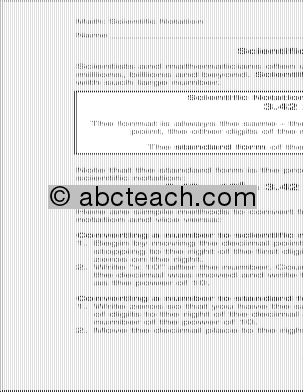 Rules and Practice – Scientific Notation (upper elem) Math