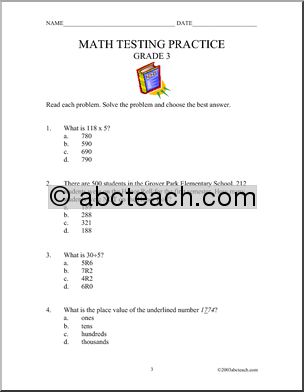 Math (level 3) Testing Practice