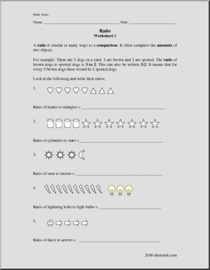 Worksheets: Ratios (upper elem/ middle)