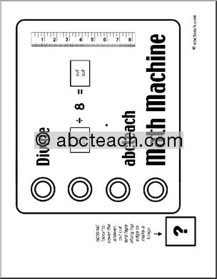 Division (by 8) Math Wheels