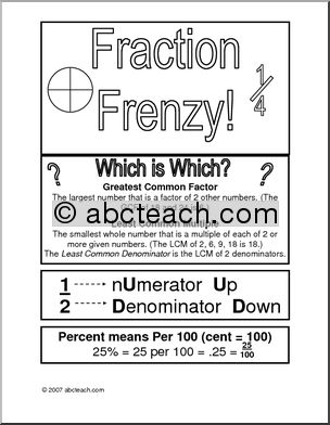 Fractions (upper elem) – b/w Mini Office