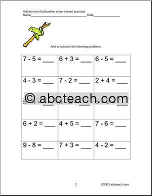 Worksheet: Mixed Practice (1-10) Set 3