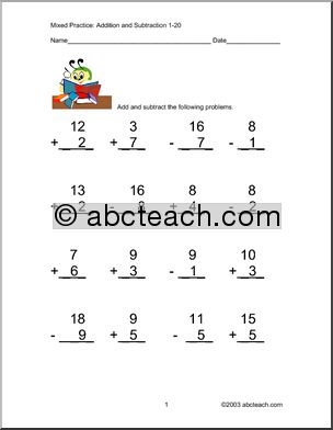 Worksheet: Mixed Practice (1-20) Set 9