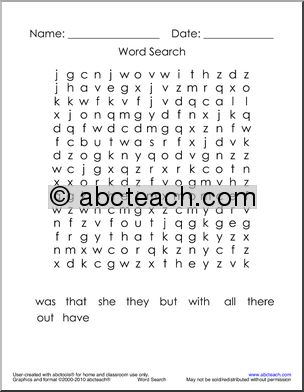 Primer Level Set 1′ Dolch Activity Pages