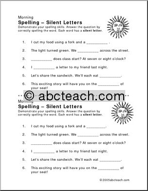 Morning Spelling: Silent Letters