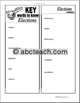 Social Studies: Election Unit (elem/upper elem)