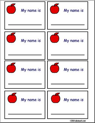 Name Tag: Apple theme
