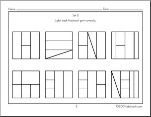 Fraction Naming (set II) Worksheet