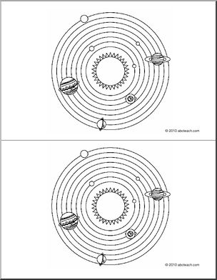 Nomenclature Cards: Solar System (b/w)