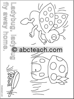 Nursery Rhymes- Coloring- Ladybug, Ladybug’