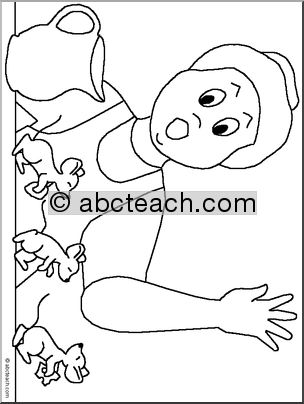 Nursery Rhymes- Coloring- Three Blind Mice’
