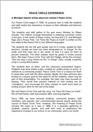 Teaching Idea: Peace Circle Experience