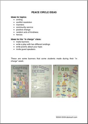 Teaching Idea: Peace Circle Suggestions