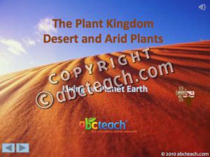 PowerPoint: Presentation with Audio: Plant Kingdom 8: Desert and Arid Plants (upper elem/middle/high)