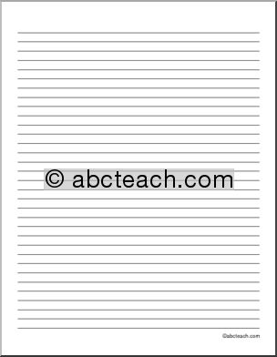 Writing Paper: Blank 18 pt. – portrait (upper elem)
