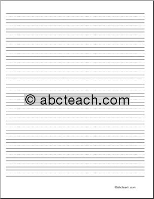Writing Paper: Blank 36 pt. – portrait (elem)