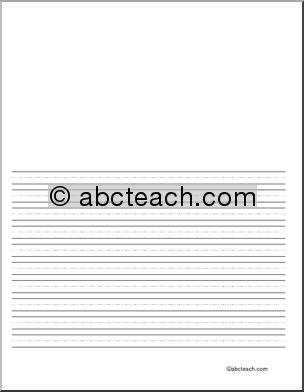 Writing Paper: Blank 36 pt. – portrait, illustration space (primary)