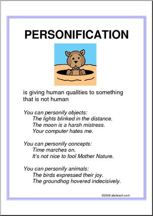 Personification (upper elem) Poster