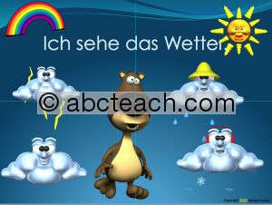 PowerPoint: Reading: “Ich sehe das Wetter.” (pre-k/primary)