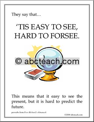 Proverb Poster: Tis easy to see…