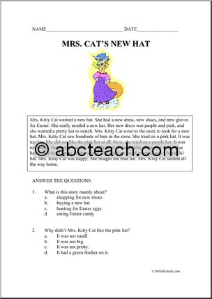 Fiction: Mrs. Kitty Cat’s Easter Hat (primary)