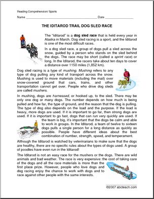 Comprehension: Iditarod (elem)