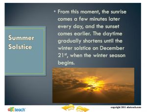 Interactive: Flipchart: Reading Comprehension: Solstice and Equinox (upper elem)