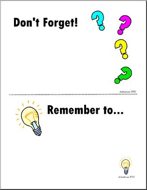 Notecard: Reminder Notes