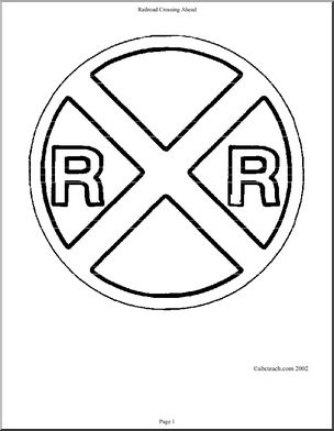 Sign: Railroad Crossing Ahead