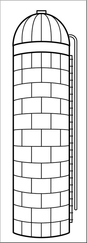 Clip Art: Silo B&W