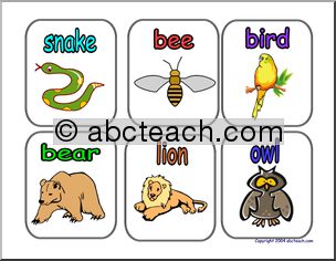 Word Wall: Animals (pictures) set 2