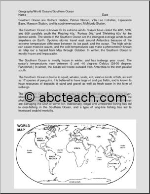 Southern Ocean (upper elem/middle)’ Comprehension