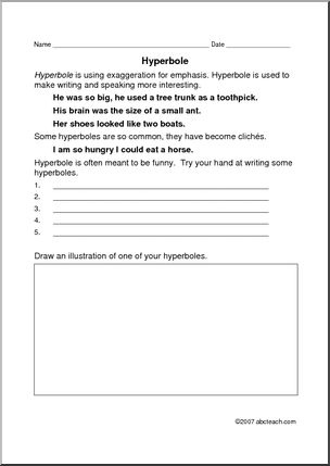 Hyperbole Writing Prompt