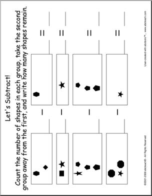 Subtraction Facts to 10 (pre-k/primary) 2 Clip Art