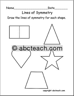 Lines of Symmetry (primary) Worksheet