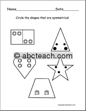 Identifying Symmetry (primary) Worksheet