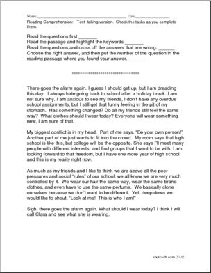 Fiction: Ugh! Back to School (middle school)