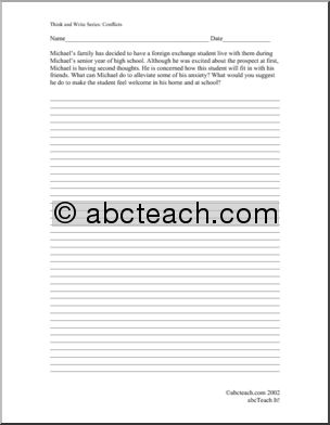Writing Prompt: Exchange Student (upper elem/middle)