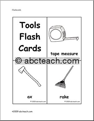 Flashcards: Tools (b/w) set 1