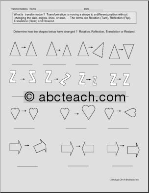 Math: Geometry – Transformation (grades 4-6)