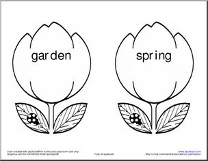 Shapebook: Tulip (with words)