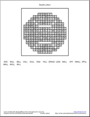 Double Letters Word Search
