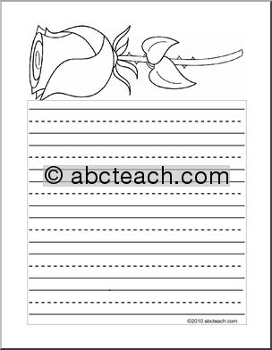 Writing Paper: Rose (primary)
