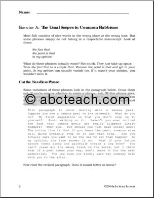Writing: How to Write Without Flab (upper elem/middle)