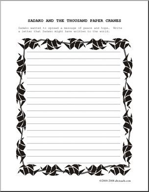 Sadako and the Thousand Paper Cranes Writing Prompt