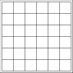 Clip Art: 06×06 Grid B&W