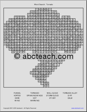 Word Search:  Tornado