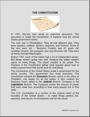 Comprehension: The U.S. Constitution (primary)