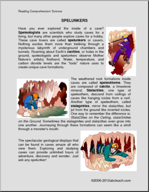Comprehension: Spelunkers (upper elem)