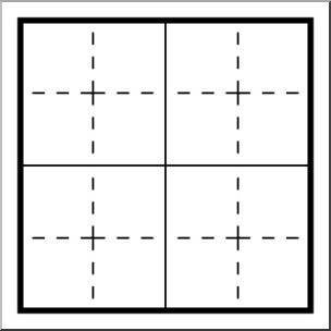 Clip Art: 1 Inch Grid B&W